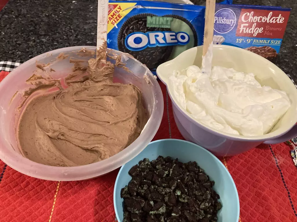 Mint chocolate mousse ingredients