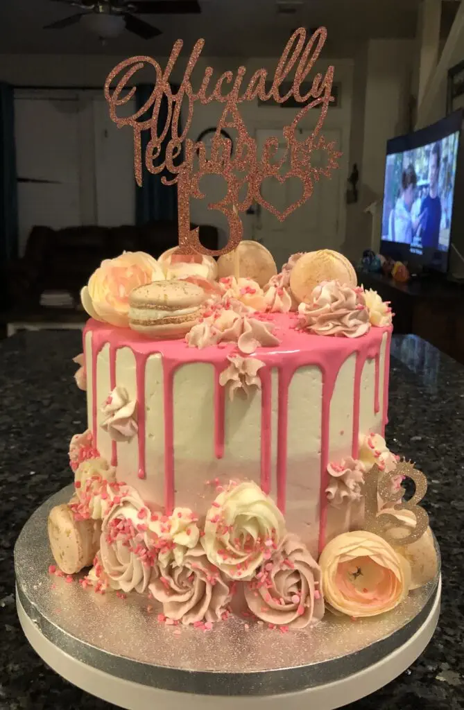 pink ombre birthday cake