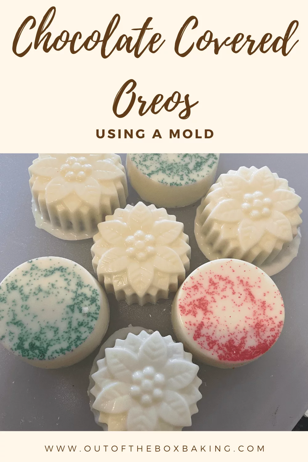 chocolate covered Oreos using a mold
