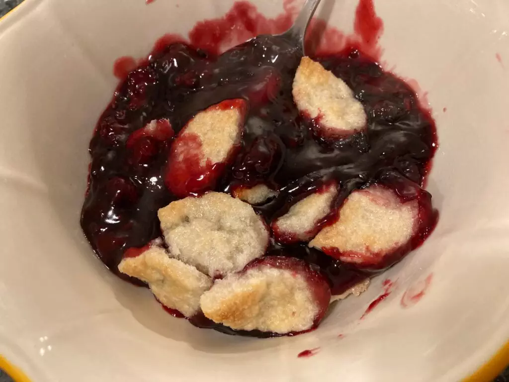 Yummy Blackberry Cobbler from Out of the Box Baking.com