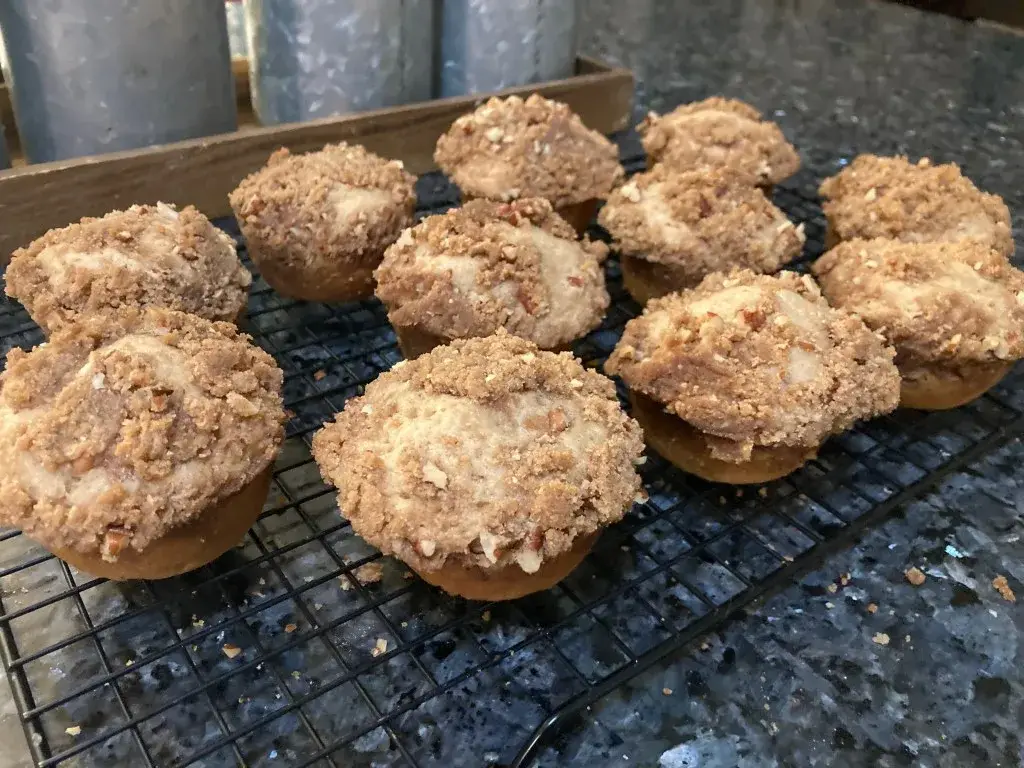 Easy Cinnamon Streusel Muffins with Pecans from Out of the Box Baking.com