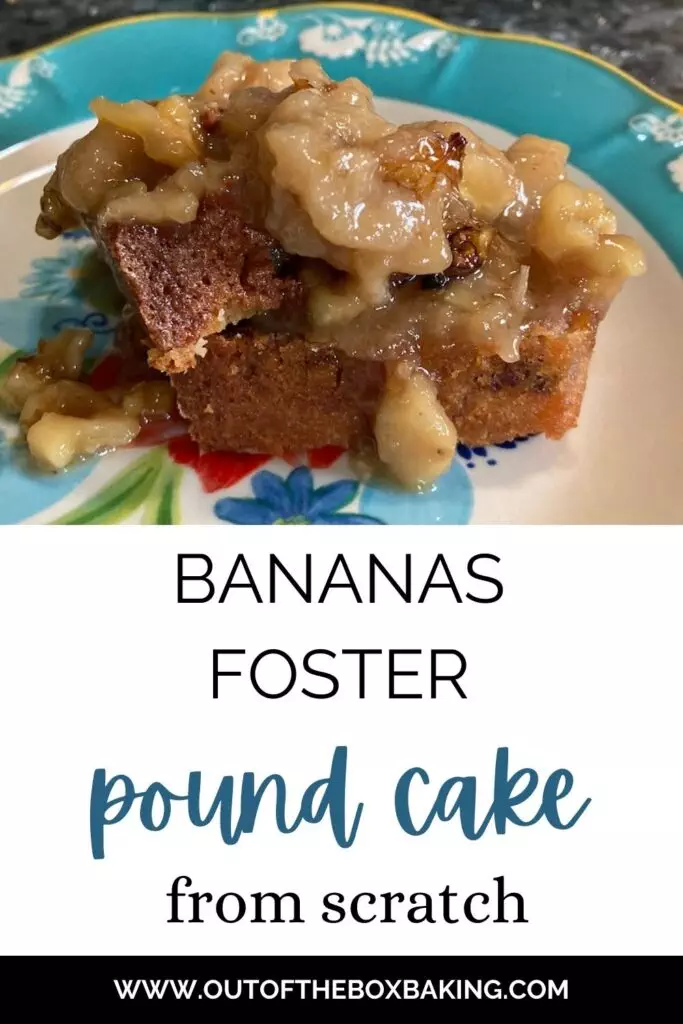 bananas foster pound cake from out of the box baking.com