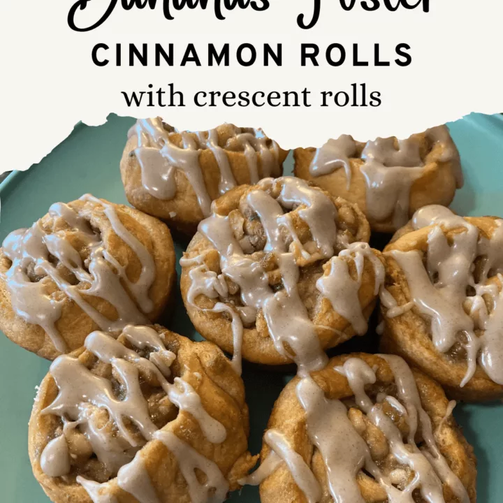 Easy Bananas Foster Cinnamon Rolls (with crescent rolls)