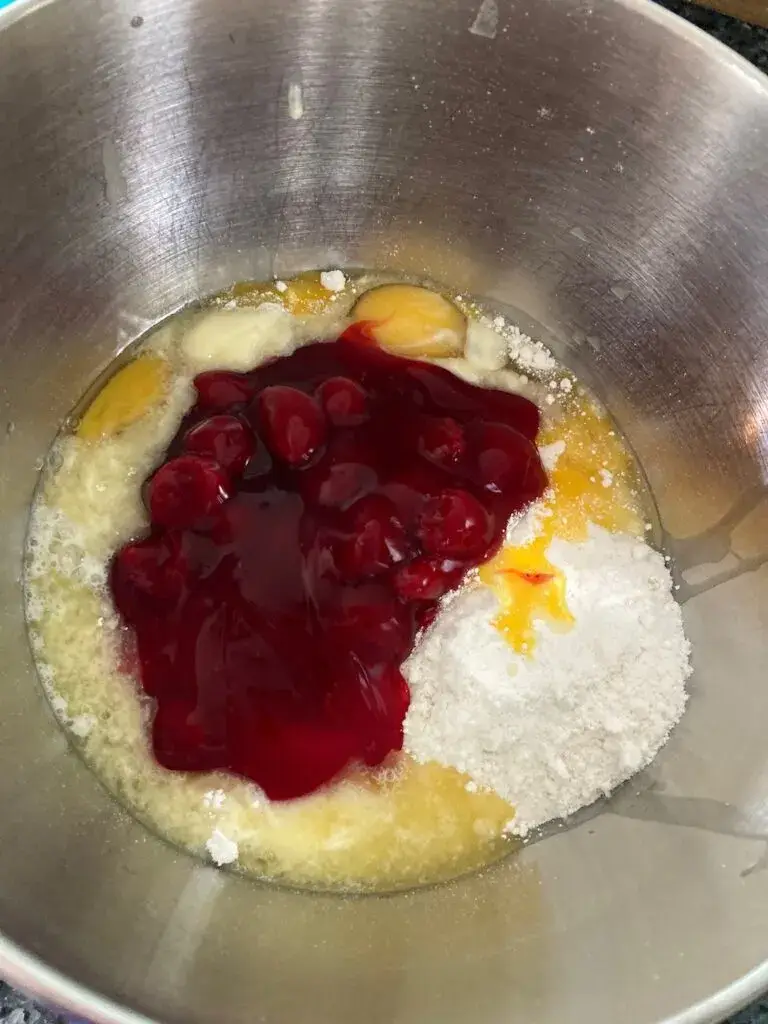 cake ingredients in bowl