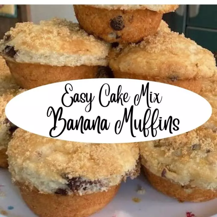 Easy Cake Mix Banana Muffins