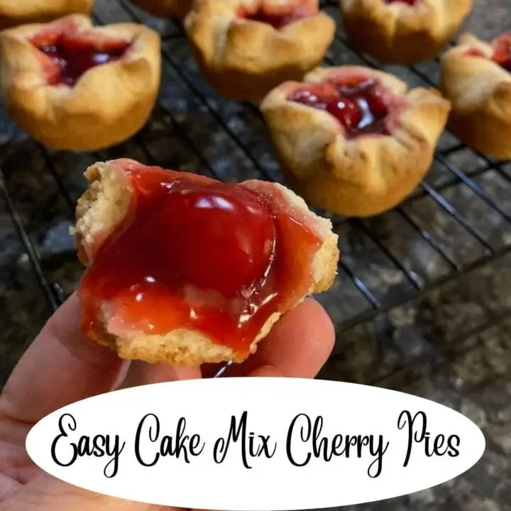 Easy Cake Mix Cherry Pies