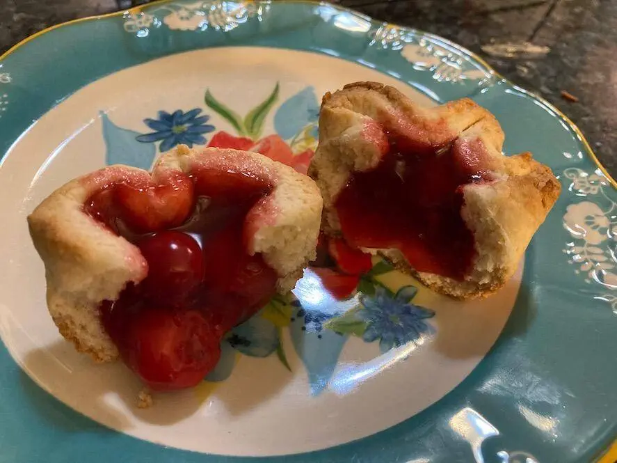 Easy Cake Mix Cherry Pies from Out of the Box Baking.com (hot from the oven)