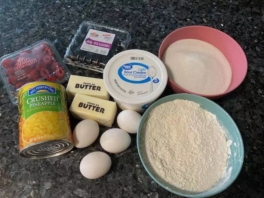 Pineapple pound cake ingredients