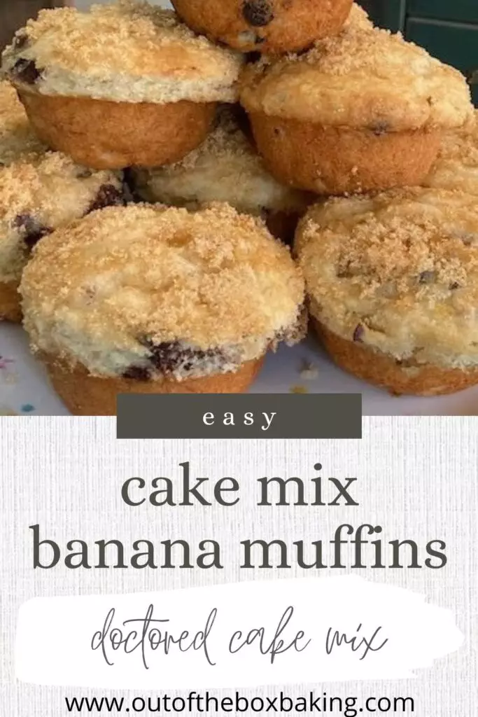 Cake mix banana muffins from out of the box baking
