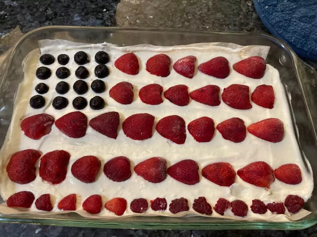 Easy Patriotic Fruit Pizza from Out of the Box Baking.com
