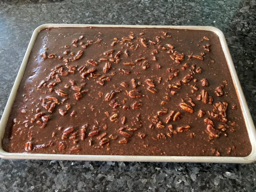 The Perfect Texas Sheet Cake from Out of the Box Baking.com