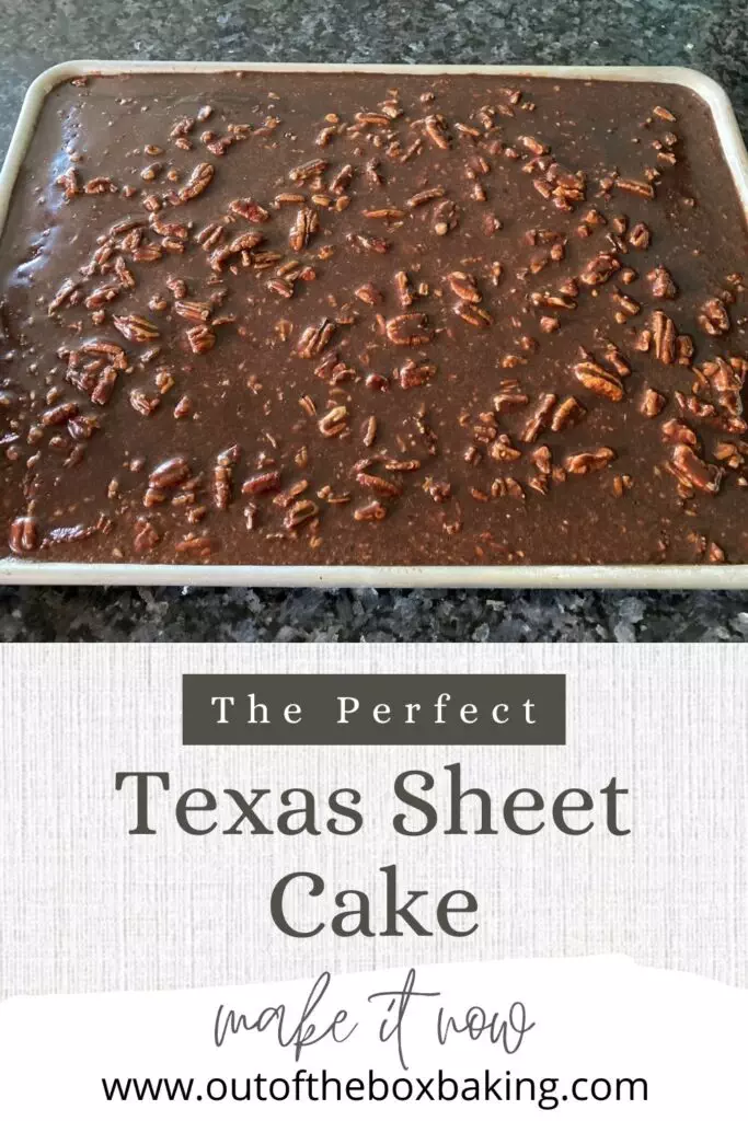 The Perfect Texas Sheet Cake from Out of the Box Baking.com