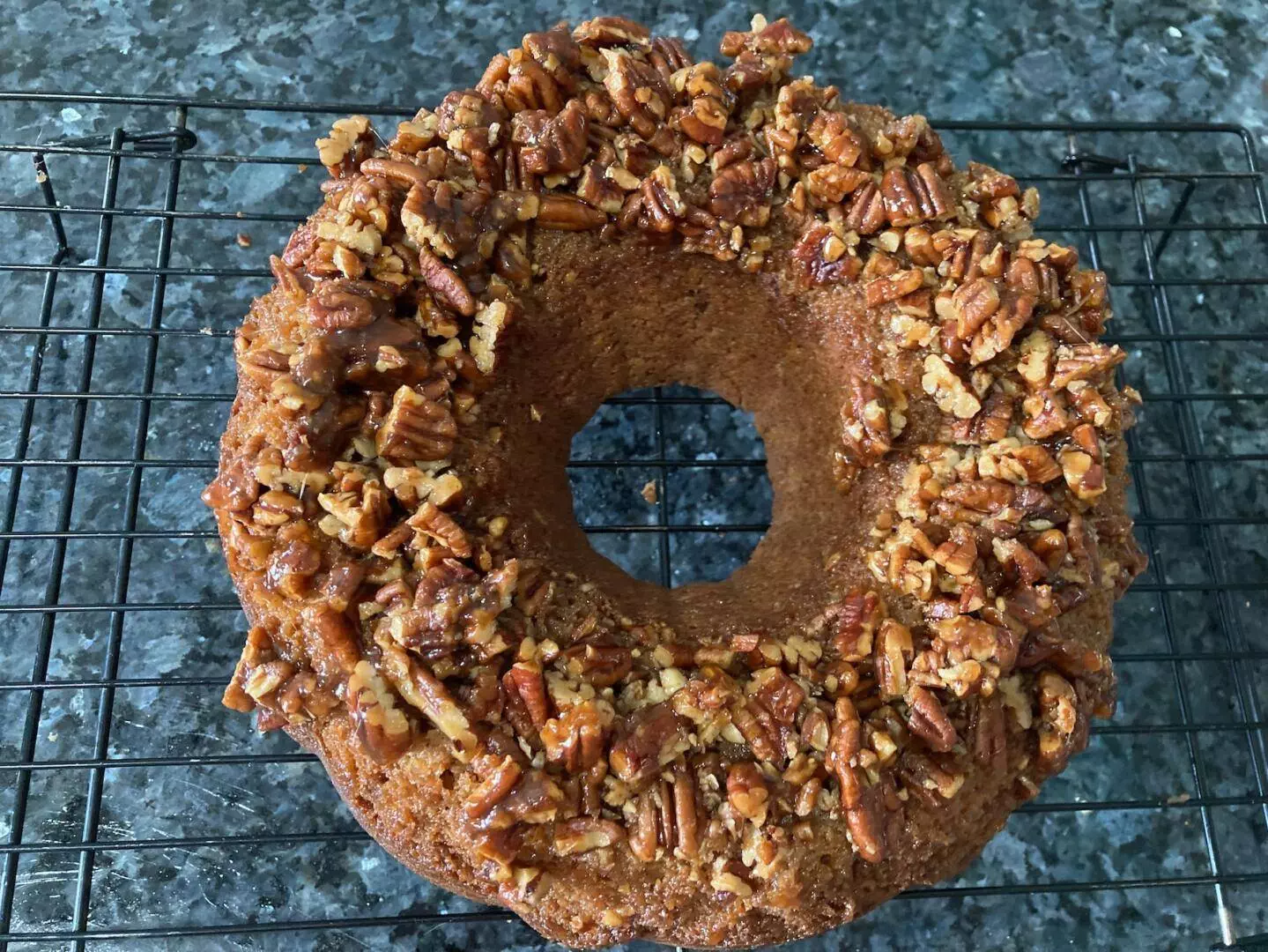 Butter Pecan Bundt Cake (with Praline Topping) from Out of the Box Baking.com