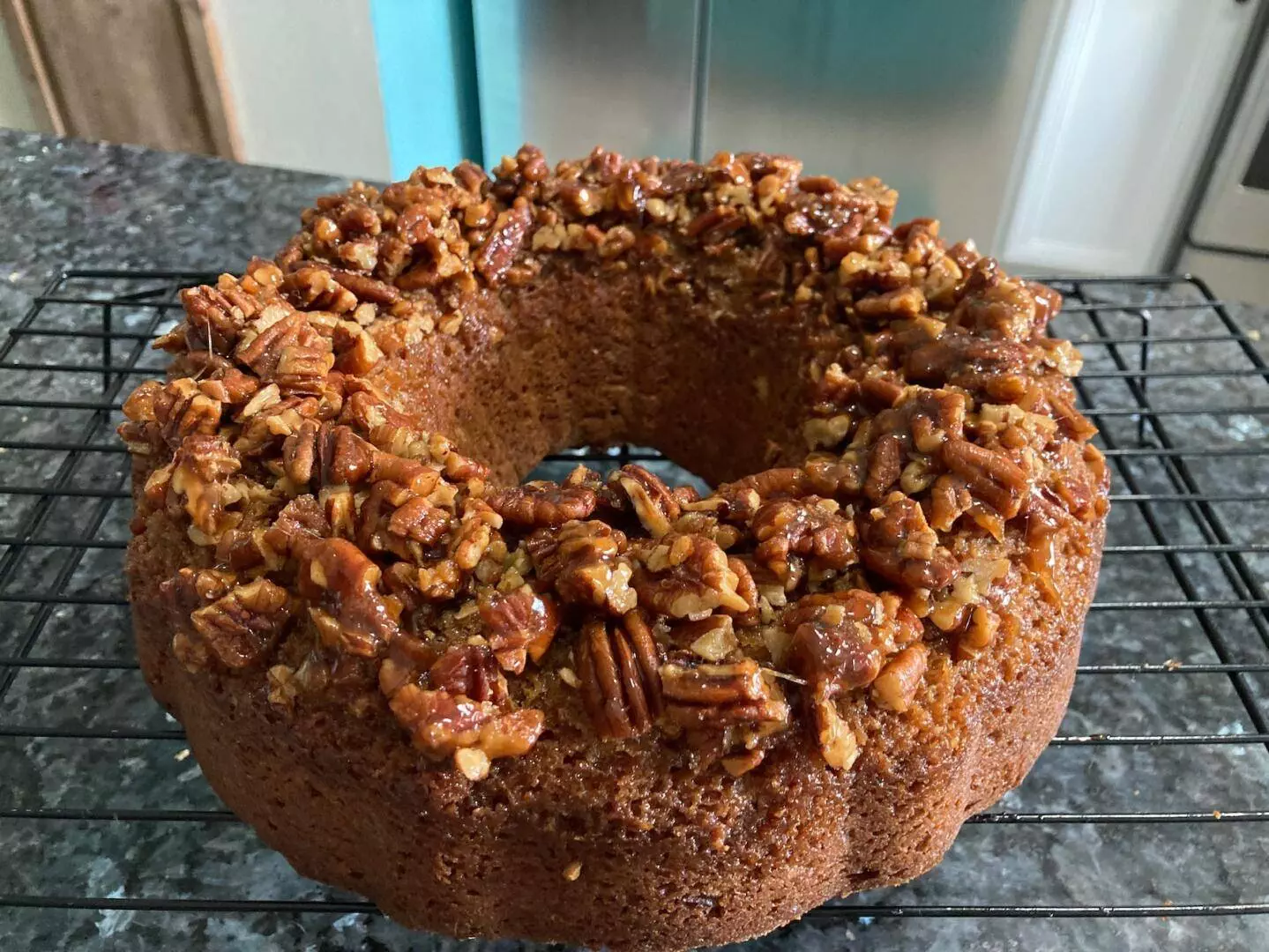 Butter Pecan Bundt Cake (with Praline Topping) from Out of the Box Baking.com