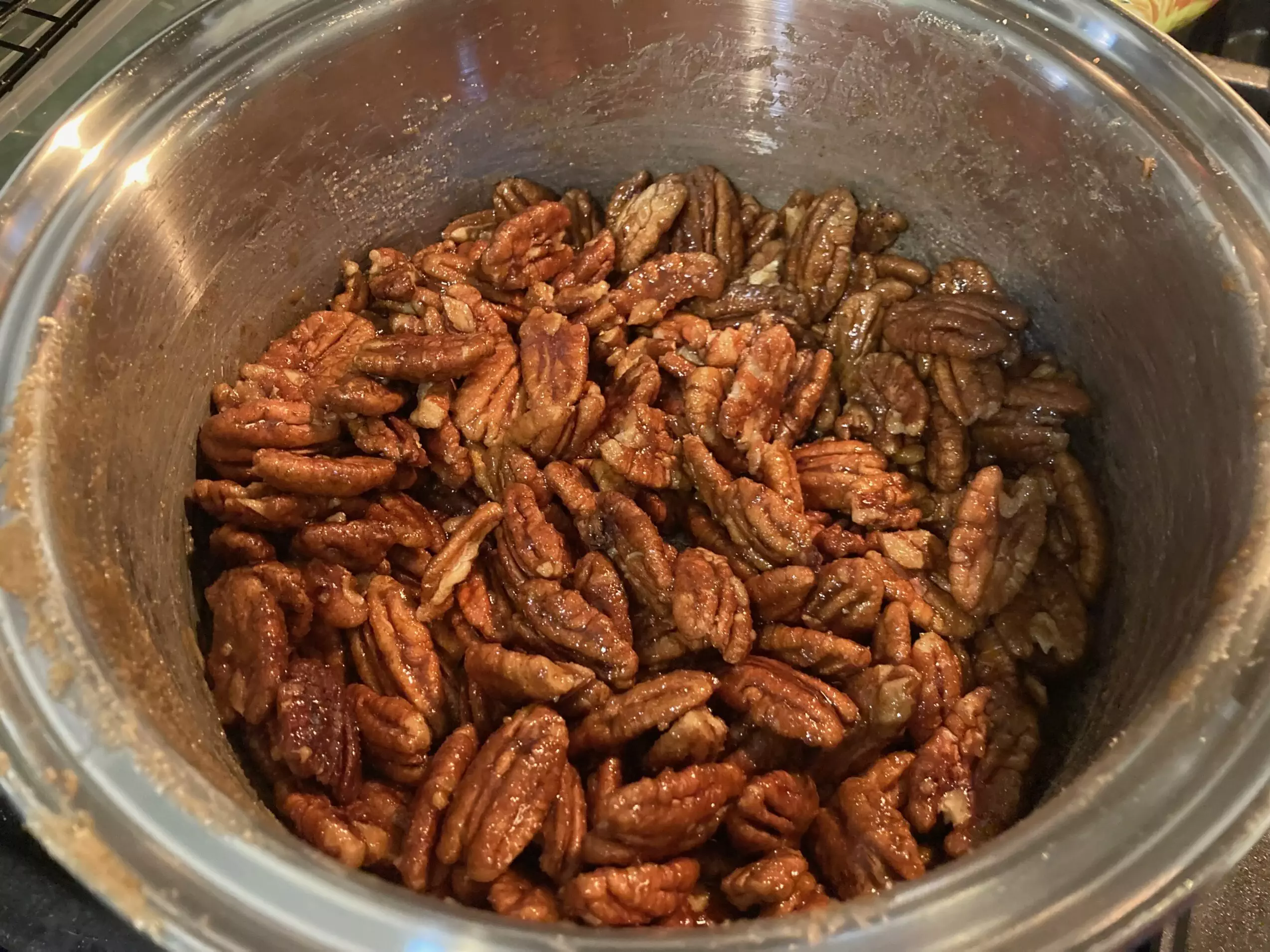 Candied pecans from Out of the Box Baking.com