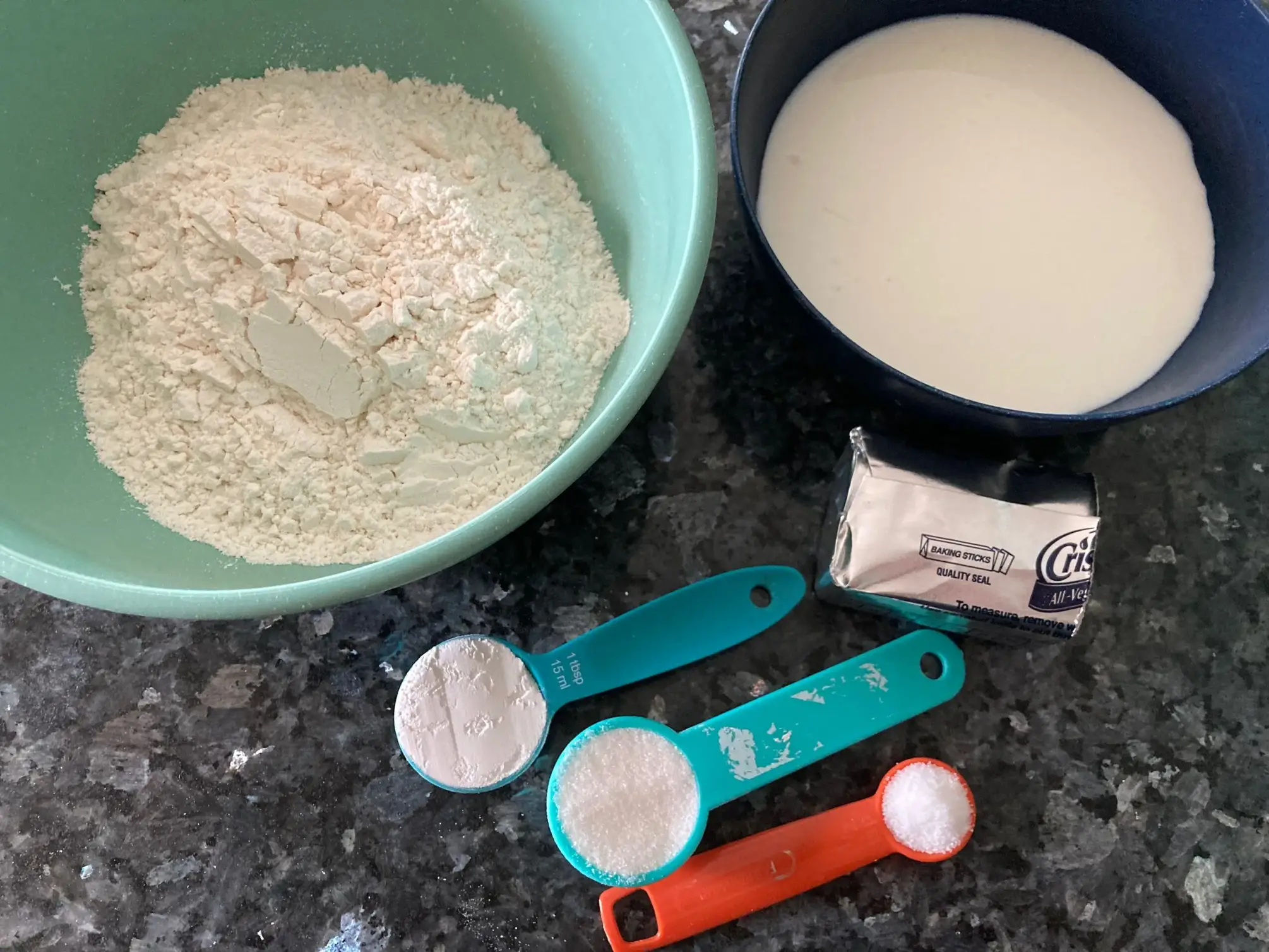 Baking Powder Biscuit ingredients from Out of the Box Baking.com