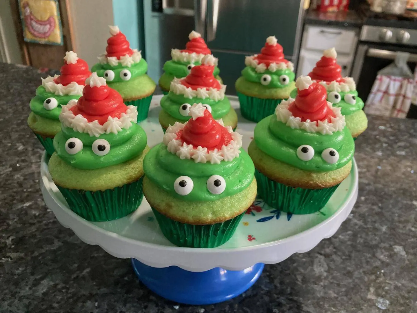 Easy Grinch Cupcakes from Out of the Box Baking.com