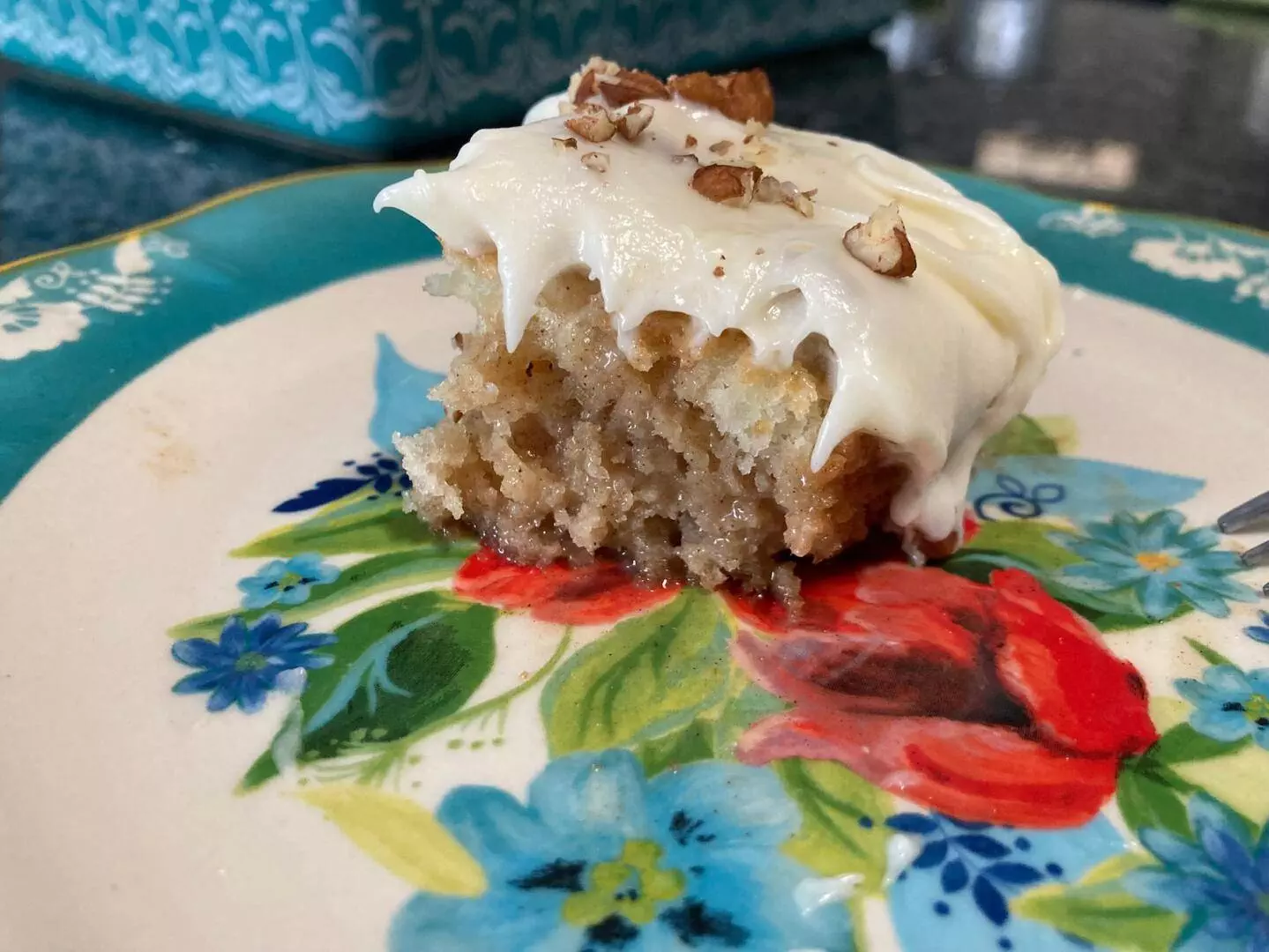 Cinnamon Roll Poke Cake from Out of the Box Baking.com