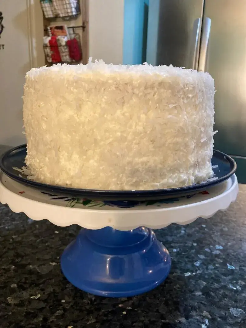 Traditional Coconut Cake from Out of the Box Baking.com
