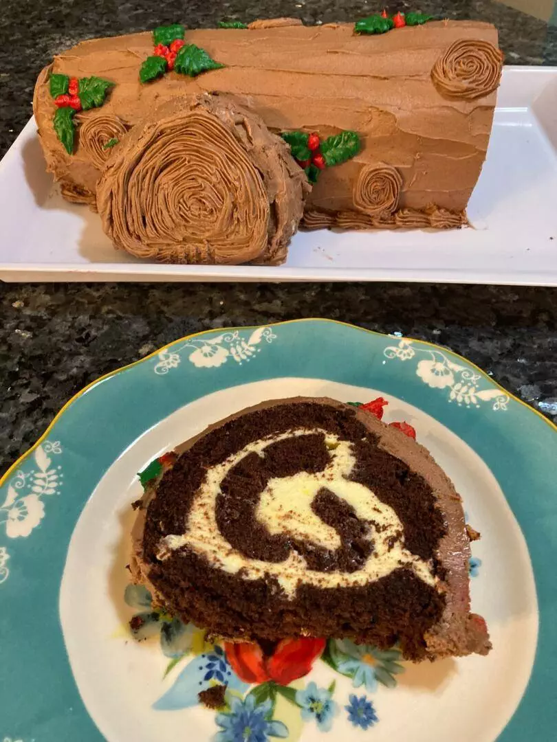 Holiday Yule log Cake from Out of the Box Baking.com