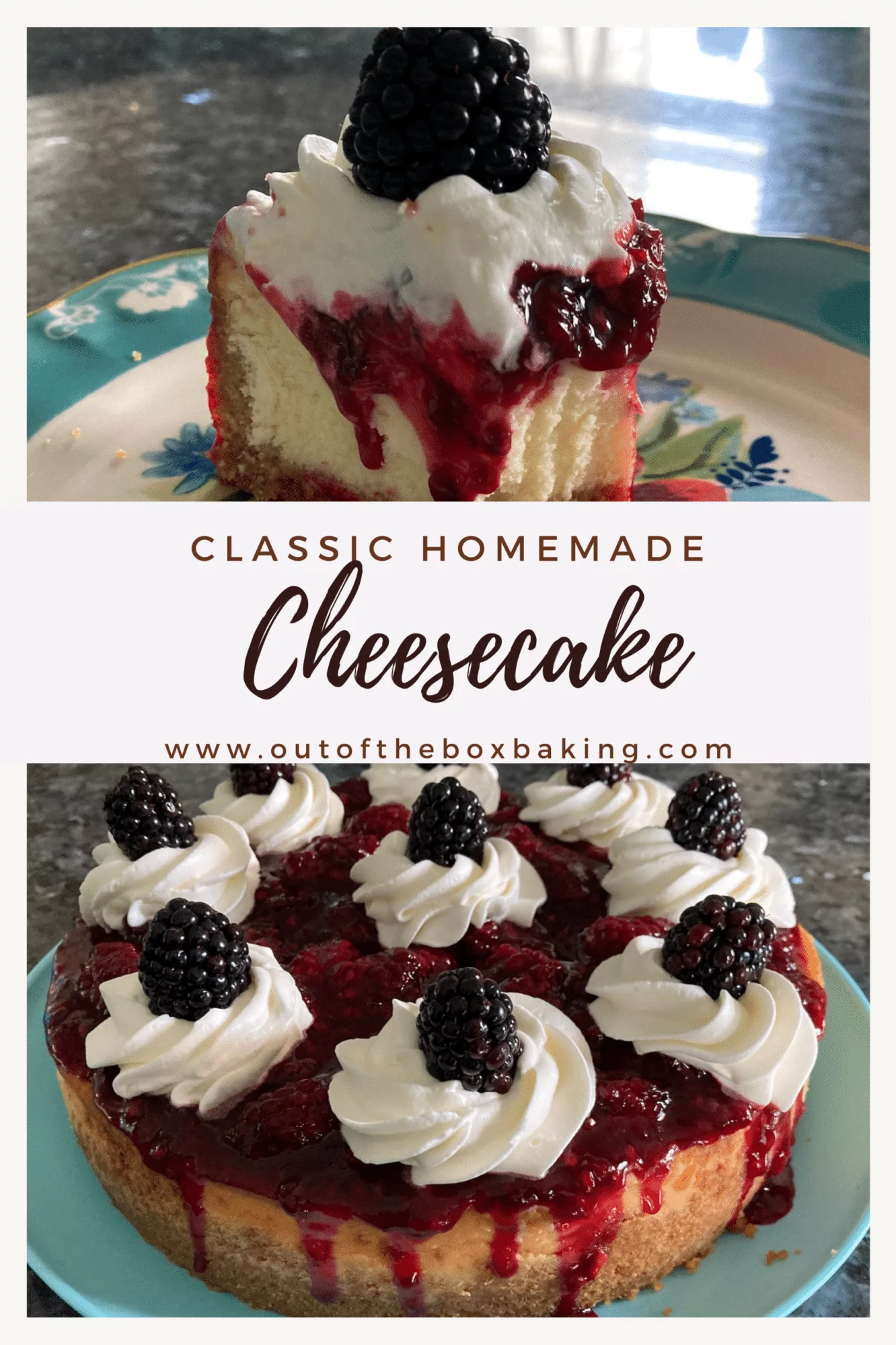 Classic Homemade Cheesecake Recipe from Out of the Box Baking.com