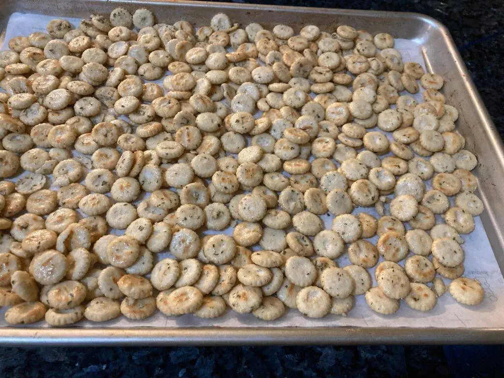 Savory Oyster Crackers with Ranch from Out of the Box Baking.com