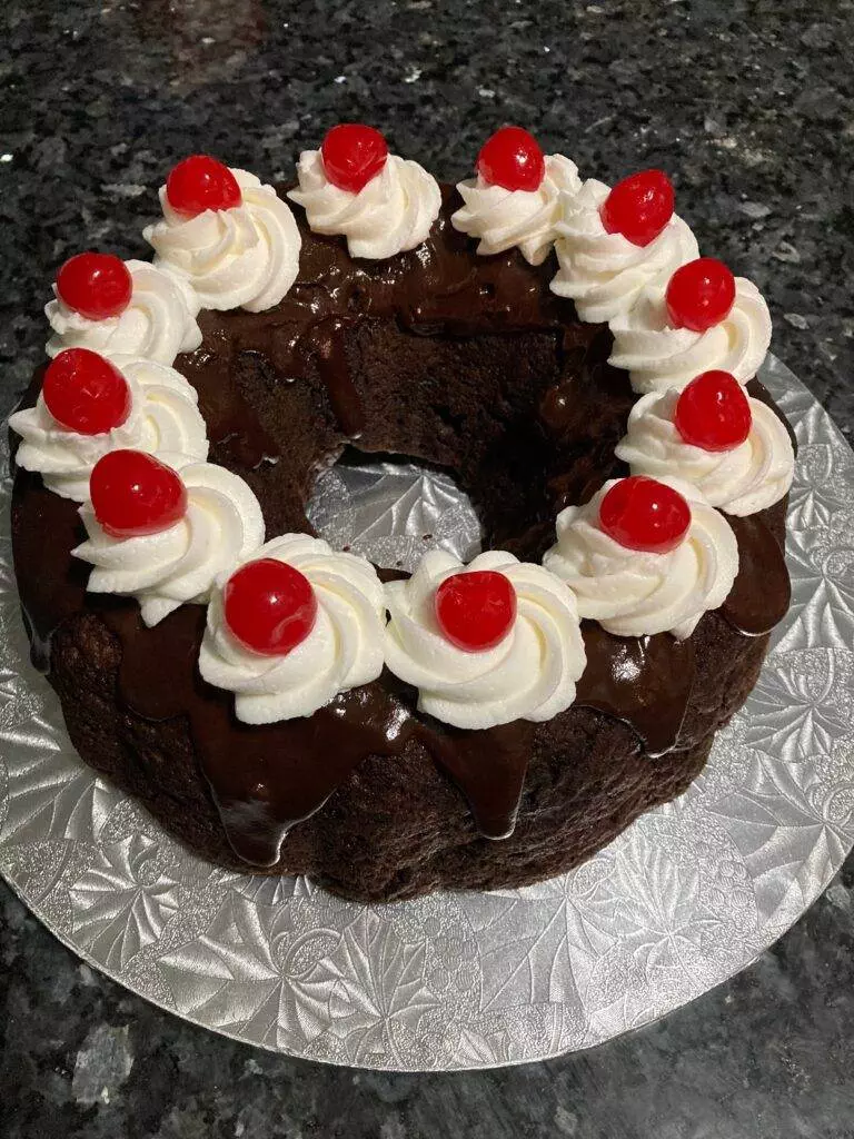Easy Black Forest Bundt Cake from Out of the Box Baking.com