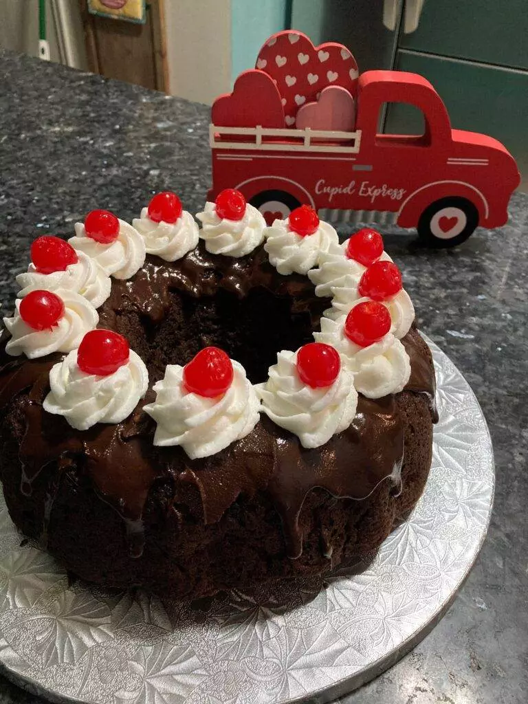 Easy Black Forest Bundt Cake from Out of the Box Baking.com