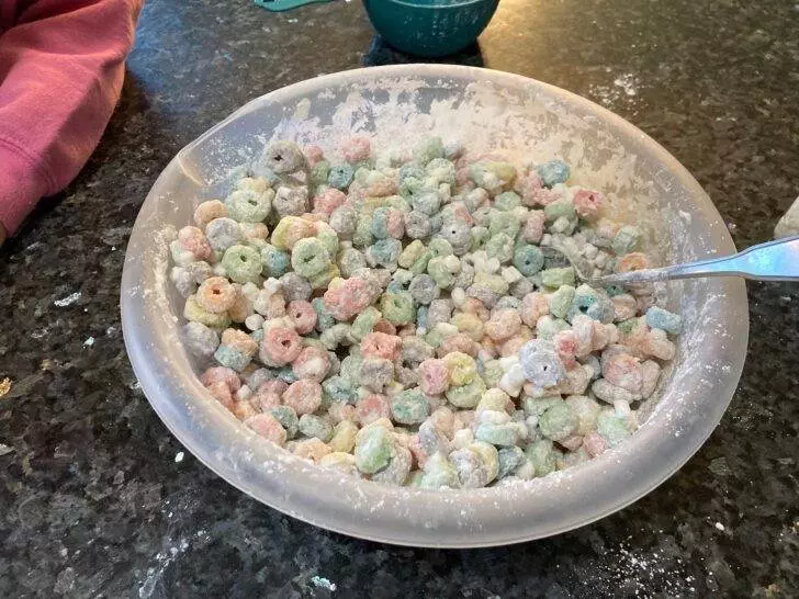 Fruit Loop Puppy Chow from Out of the Box Baking.com