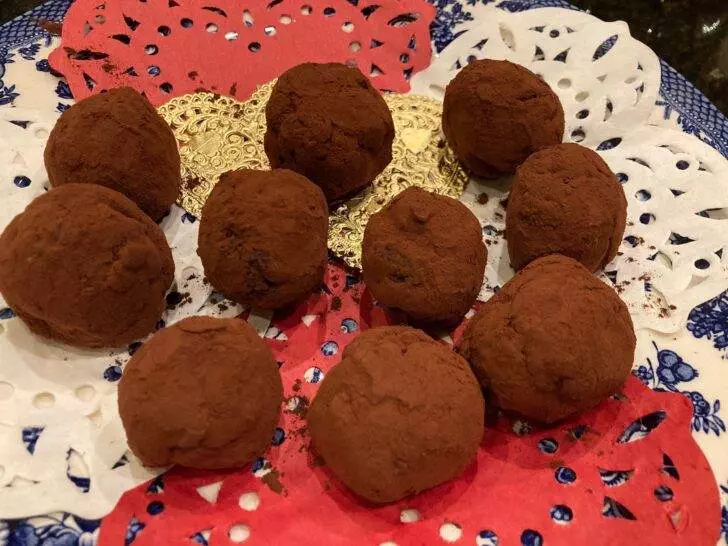 Dark Chocolate Raspberry Truffles from Out of the Box Baking.com