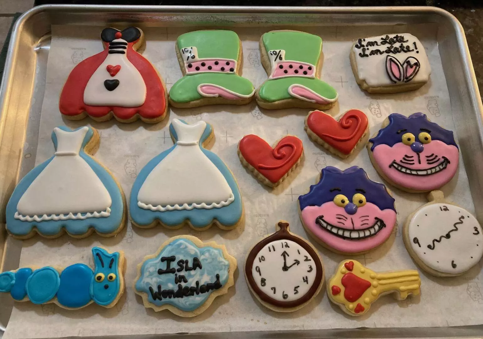 Alice in Wonderland Cookies and Cupcakes from Out of the Box Baking.com