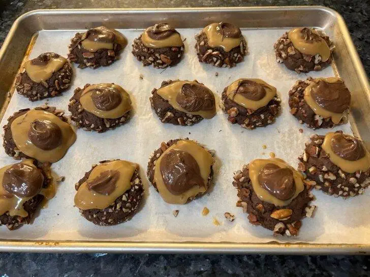 Crumbl Copycat Turtle Cookies from Out of the Box Baking