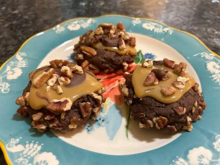 Crumbl Copycat Turtle Cookies from Out of the Box Baking