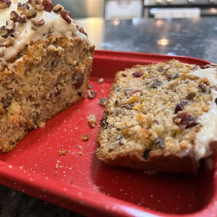 Easy Carrot Bread with Cream Cheese Frosting