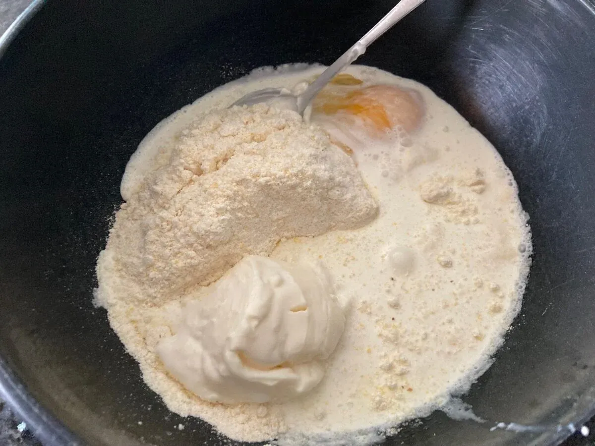 Southern Cornbread with Whipping Cream Out of the Box Baking