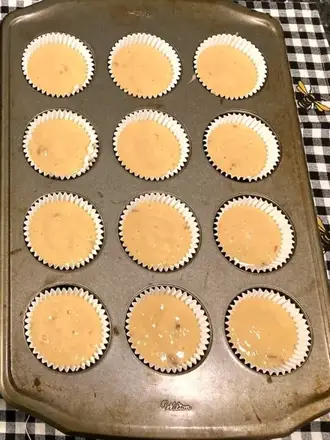 batter in cupcake tin