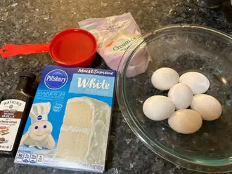 Mock Angel Food Cake from Out of the Box Baking