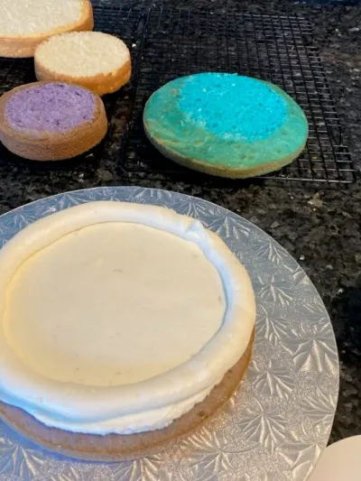 Easy DIY Wedding Cake from outoftheboxbaking.com