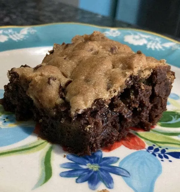 Easy Chocolate Chip Brookies - Out Of The Box Baking