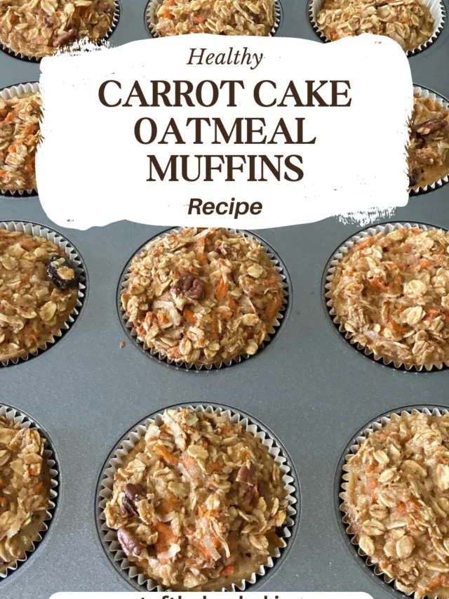 Carrot Cake Oatmeal Cups (Healthy Recipe) Out of the Box Baking