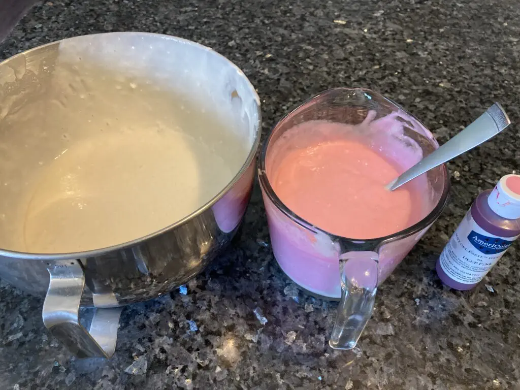 ombre cake batter