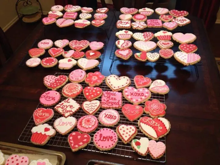valentines sugar cookies