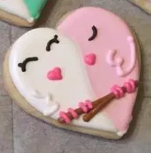 using a heart cookie cutter