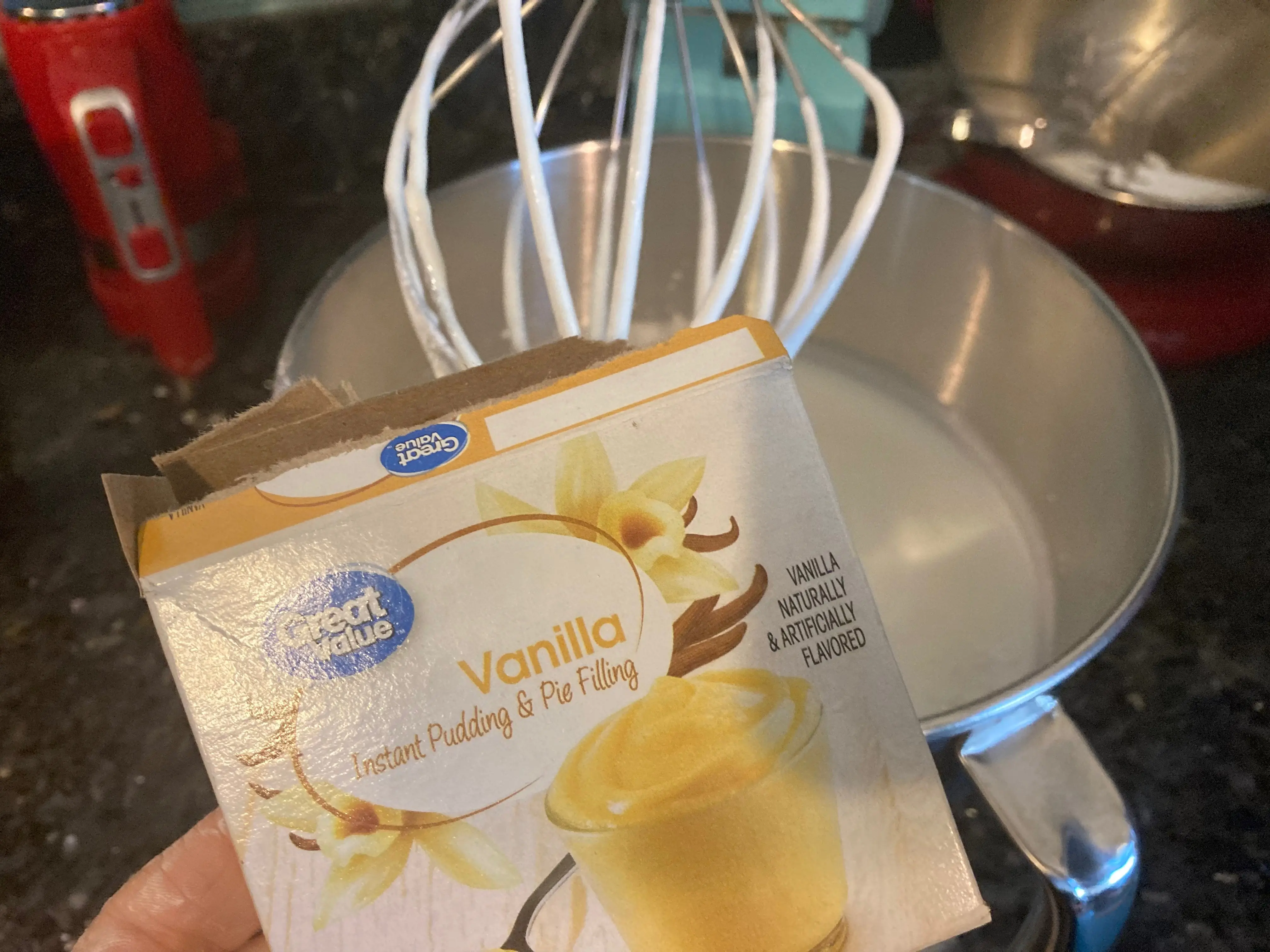 whipped cream with pudding