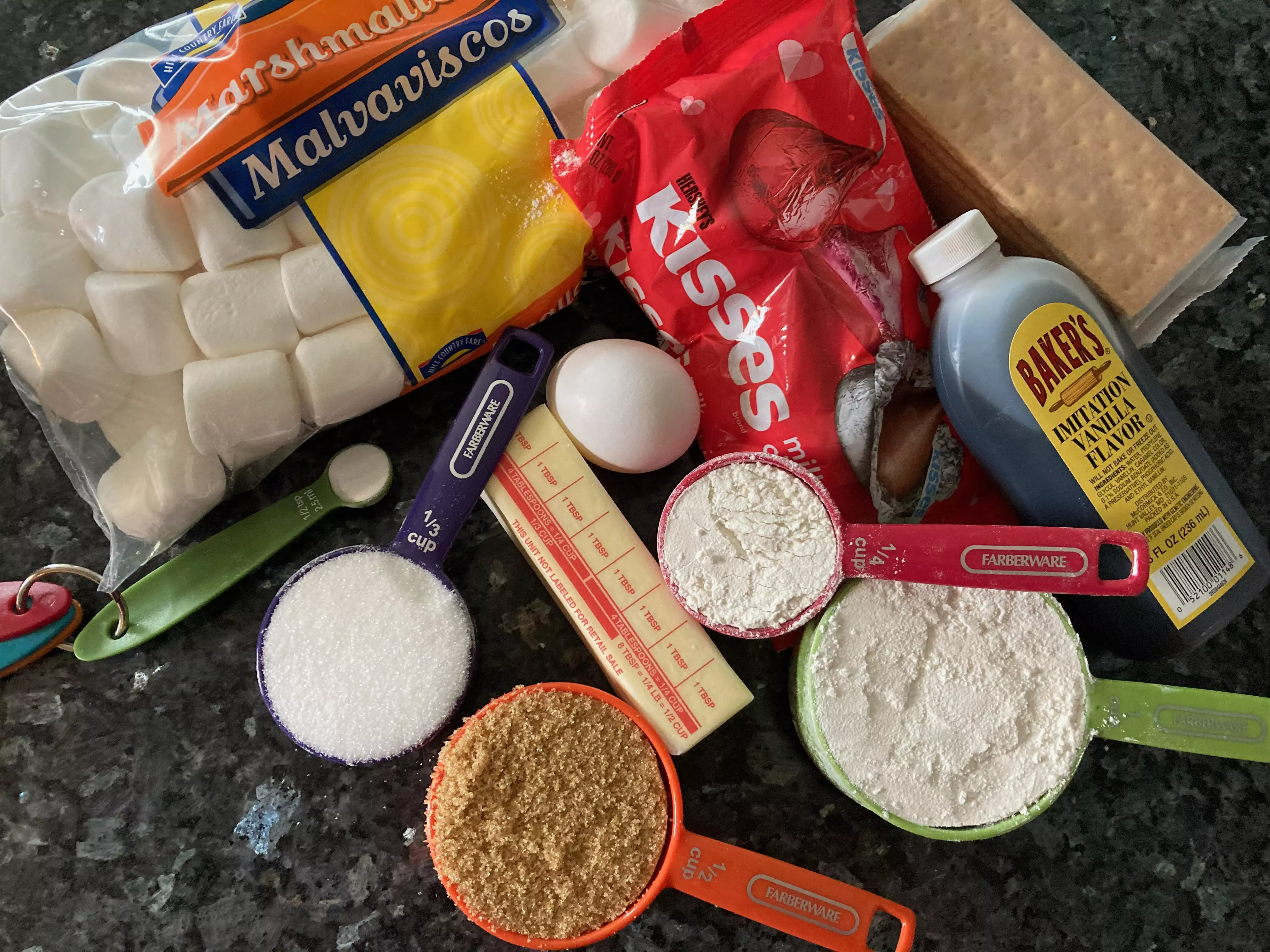 S'Mores cookie ingredients
