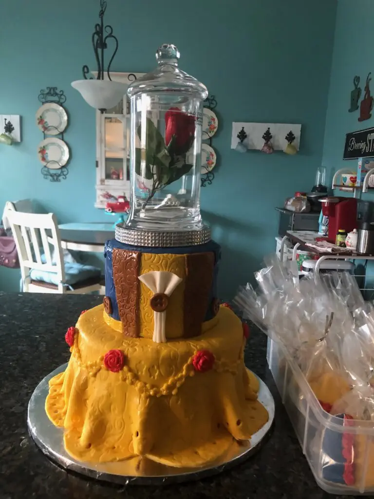 beauty and the beast cake