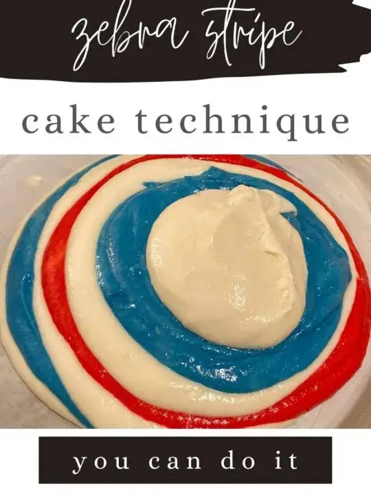 Zebra Stripe Cake Technique from outoftheboxbaking.com