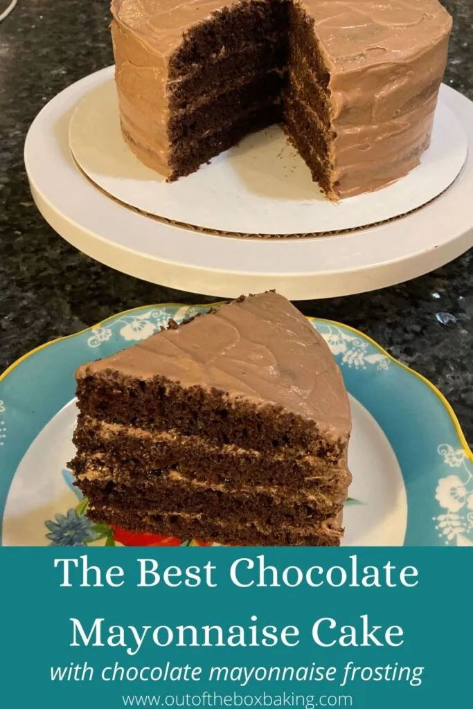 Best Chocolate Mayonnaise Cake (with Chocolate Mayonnaise Frosting) from Out of the Box Baking.com