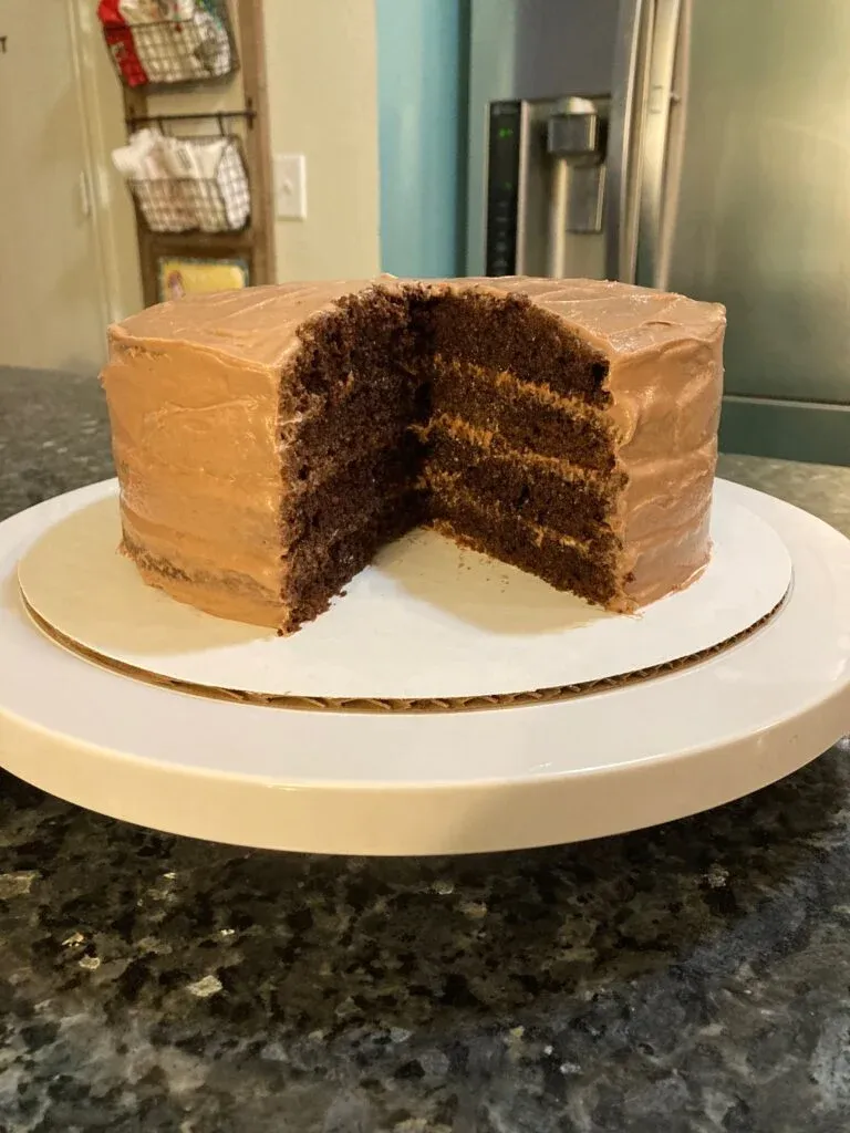 Best Chocolate Mayonnaise Cake (with Chocolate Mayonnaise Frosting) from Out of the Box Baking.com