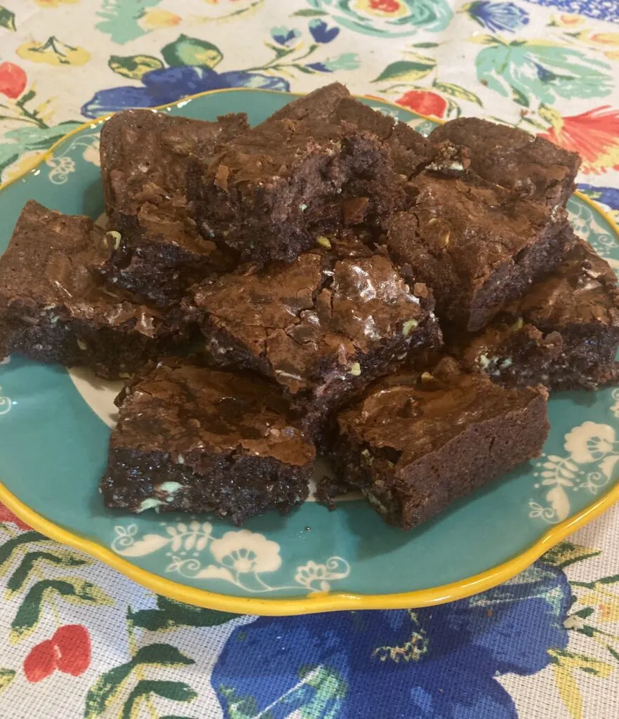 Easy Doctored Brownie Mix with Mint Chocolate from Out of the Box Baking.com